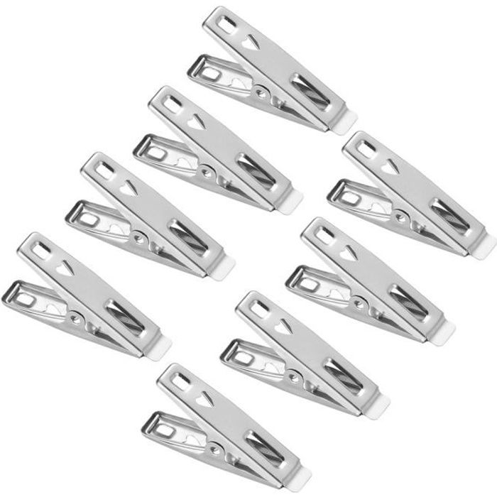 épingle Linge INOX 10 Pcs Pinces à Linge métal epingle Linge Metal pour Vêtements Photos Loisirs Créatif Pinces à Linge extérieur Pinces à Linge Inoxydable Pince à Serviette de Plage