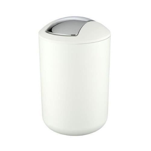 Poubelle Salle De Bain Inox 3L WENKO Leman Easy Close - Mini Poubelle Pédale