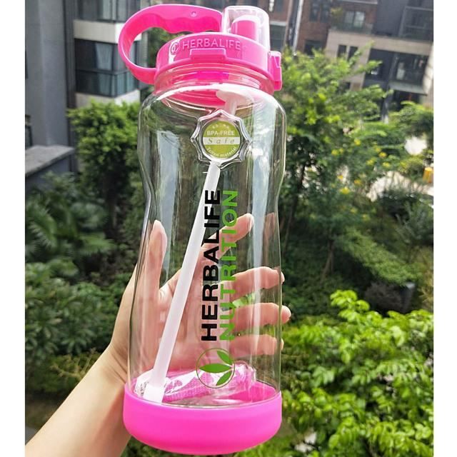 Gourde Verre 1000ml Borosilicate - Avec étui Protection - Bouchon Bambou étanche - Bleu Clair