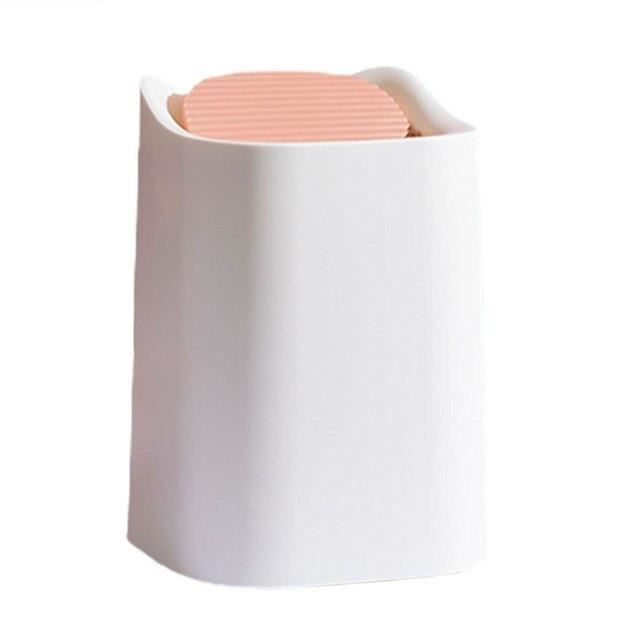 Lot De 4 Mini Poubelles De Bureau Avec Couvercle - Design Compact Et Rangement Malin - 9