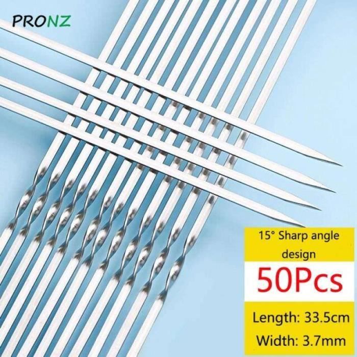 HK15057-Brochettes De Barbecue Réutilisables. 20-50 Pièces. En Acier