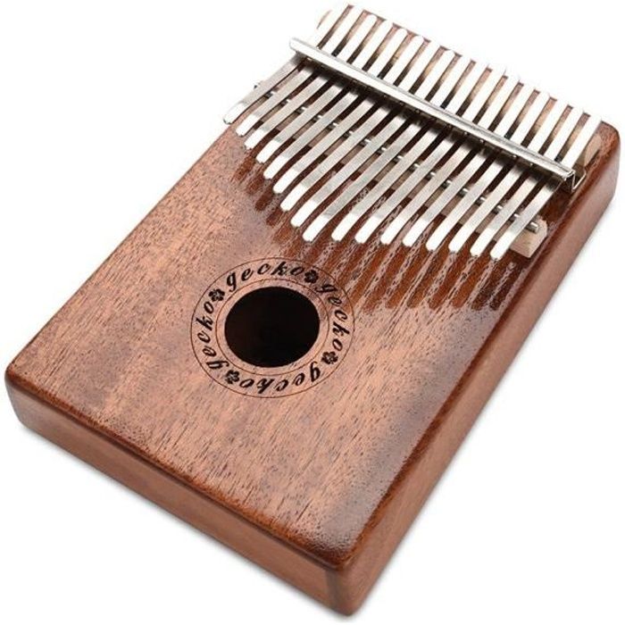 Qualité Professionnelle Cadeau Musical Kalimba 17 Touches en Bois dAcajou Gecko Instrument Piano à Doigts/à Pouce 