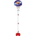 Panier de Basket Sur Pied Avec Ballon Pour Enfant, Portable Panneau Supporter, Jeux Basketball Exterieur Interieur, Hauteur Réglable-1