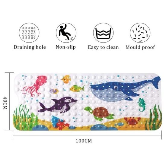 Tapis de bain rond en PVC, tapis de douche antidérapant, tapis de baignoire lavable en machine avec trous de drainage et ventouses, 55x55 cm, vert | Leroy Merlin Tapis de bain rond en PVC, tapis de douche antidérapant, tapis de baignoire lavable en machine avec trous de drainage et ventouses, 55x55 cm, vert | Leroy Merlin