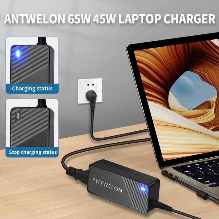 Chargeur 65W Compatible Acer Aspire 3 5 E5 E15 – Adaptateur Secteur 19V 3.42A Avec Connecteurs 5.5×1.7mm & 3.0×1.1mm, Remplacement PA-1650-86