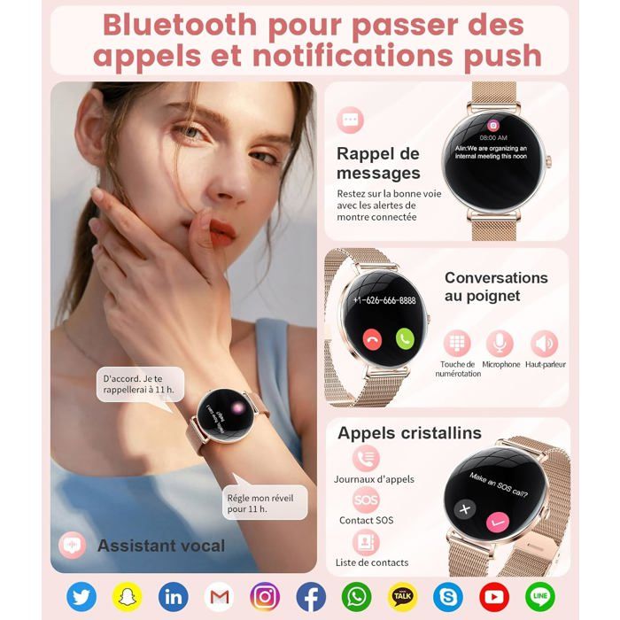 Bracelet Connect Montre ConnectÃ©e Avec Photo Fréquence Cardiaque