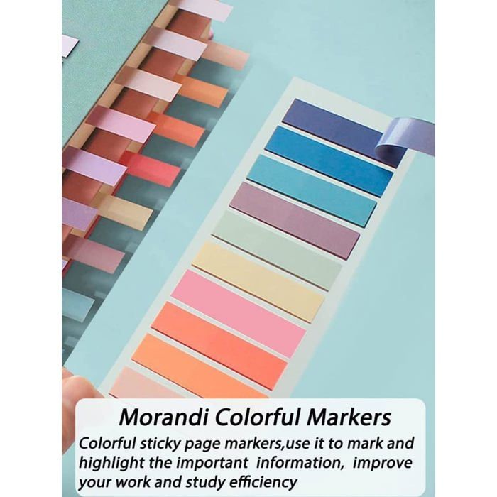 600 Onglets Autocollants Notes Pastel - Marque-pages Repositionnables, 5 Couleurs, Pour Livres Et Dossiers