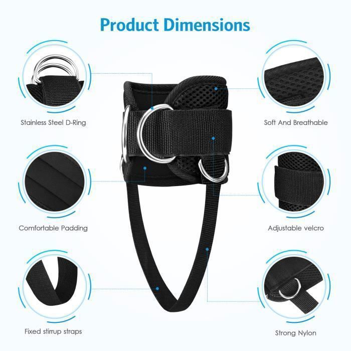 Sangle De Musculation Decathlon Sangle Entraînement Bras Fitness - Pour Poignets Et Avant-Bras - Compatible Haltères 2.5cm/5.1cm Accessoire Fitness Avant-bras