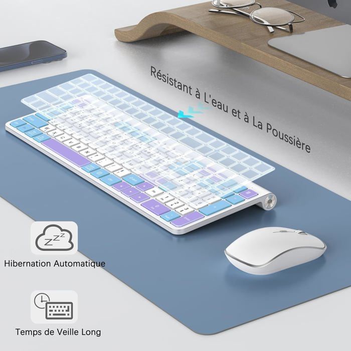 2,4 Ghz Souris Et Clavier Ergonomique Verticale Sans Fil