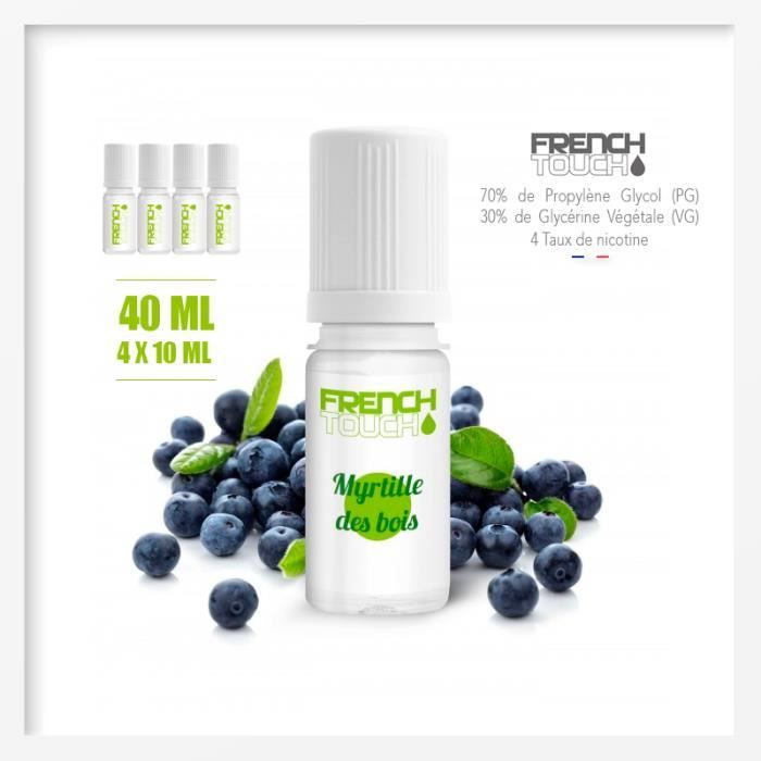 E-LIQUIDE FRENCH TOUCH - MYRTILLE DES BOIS 40ML EN 6MG DE NICOTINE -  Cdiscount Au quotidien
