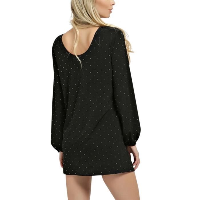 Robe Longue Cloutee Soraya Noir Cdiscount Pret a Porter