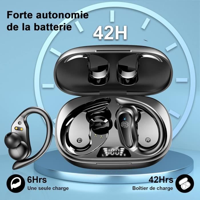 Ecouteurs bluetooth sans fil, Ecouteur Bluetooth 5.3 HiFi Stéréo avec 4  Mic, Casque bluetooth ENC Réduction du Bruit avec Mode de Jeu, 40 Heures de  Lecture, Bluetooth Oreillette Étanche IP7, Bleu 