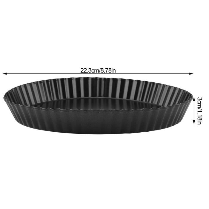 Pan à Tarte à Quiche, 24 cm et 22 cm, Fond Amovible Amovible, Moule à Tarte en Acier