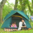 CONFO® Tente de camping camping en plein air 4 personnes anti-pluie crème solaire double couche ouverture rapide entièrement-2