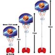 Panier de Basket Sur Pied Avec Ballon Pour Enfant, Portable Panneau Supporter, Jeux Basketball Exterieur Interieur, Hauteur Réglable-2