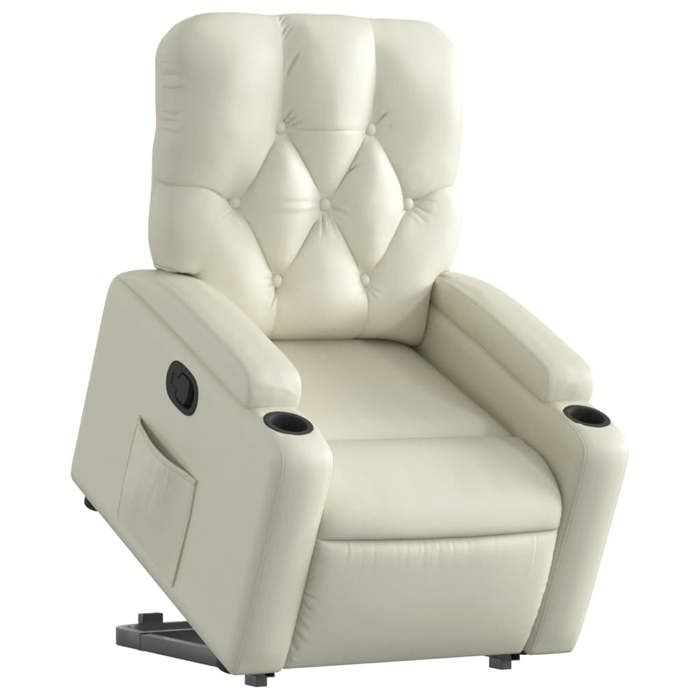 VidaXL Fauteuil Inclinable, Chaise de Relaxation avec Porte-gobelets, Siège avec Dossier et Accoudoirs Salle de Séjour, 372411 - Maison