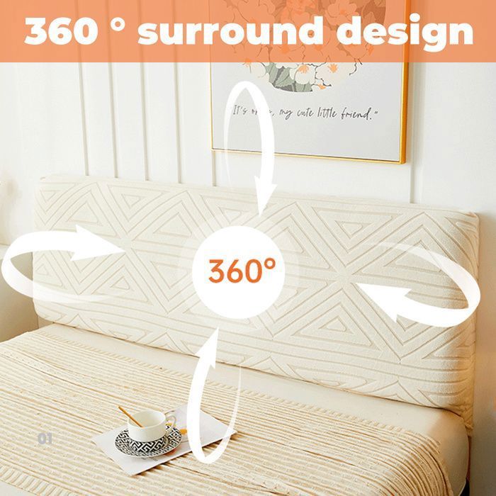 Housse Extensible Pour Tête De Lit - Velours Cristal, Anti-poussière, Lavable, Ajustable (jusqu’à 160 Cm De Large)