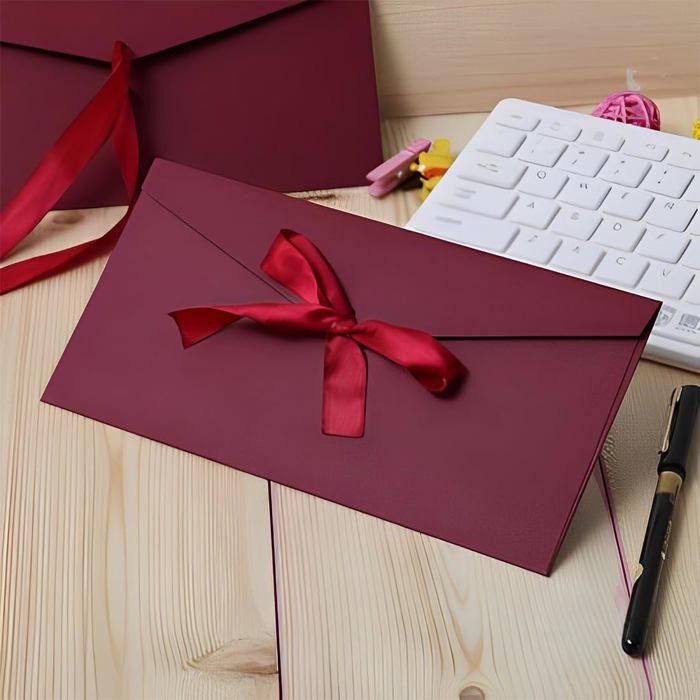 15 Enveloppes Cadeaux En Papier Kraft Avec Rubans - Format A5 (22x11 Cm) - 5 Couleurs Assorties - Pour Billets, Bons Cadeaux, Invitations - 5