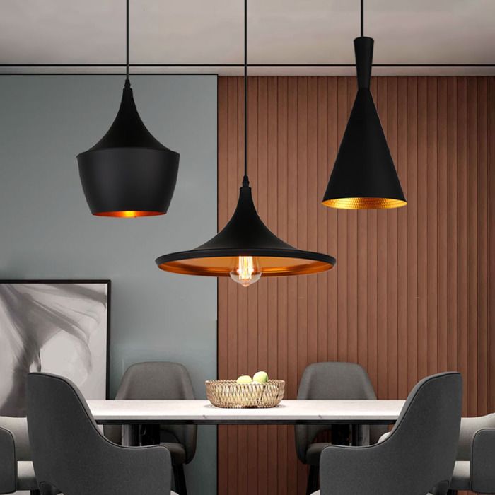 Lustre LED Avec Abat-jour En Aluminium Et Douille E14 (Max 60W) Couleur