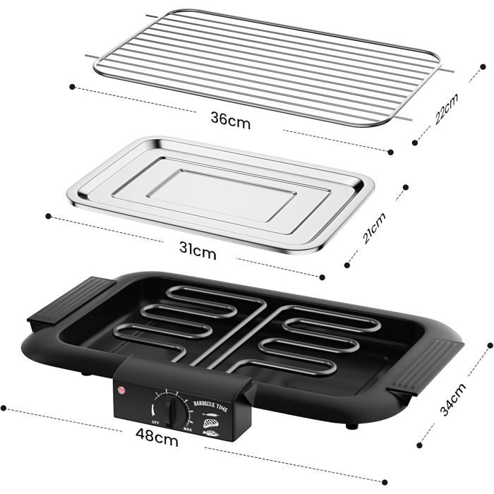 Luernas Grill Électrique Sans Fumée Avec Marmite 2 En 1 - Barbecue Luernas Grill Électrique Sans Fumée Avec Marmite 2 En 1 - Barbecue