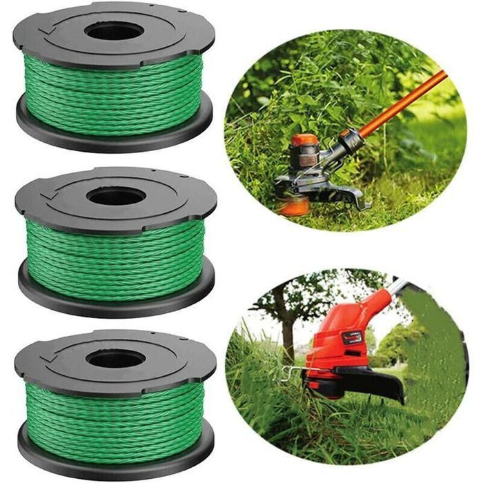 Lot de 2 bobines de fil renforcé pour débroussailleuse professionnelle 2 mm x 15 m (30 m)[356 Lot de 2 bobines de fil renforcé pour débroussailleuse professionnelle 2 mm x 15 m (30 m)[356