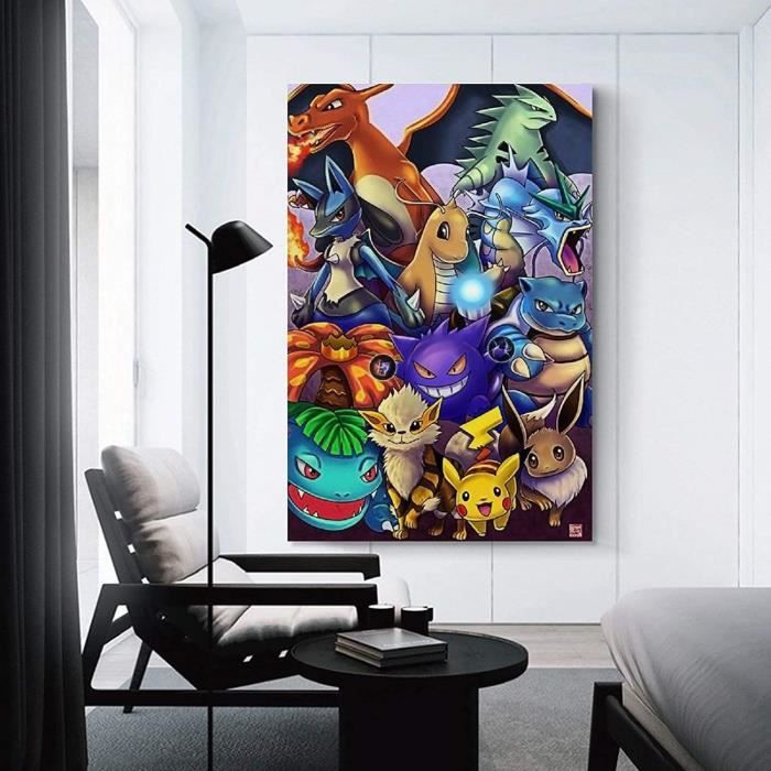 Posters: Pokémon Poster décoratif sur toile pour salon, chambre à coucher  30 x 45 cm - Cdiscount Maison