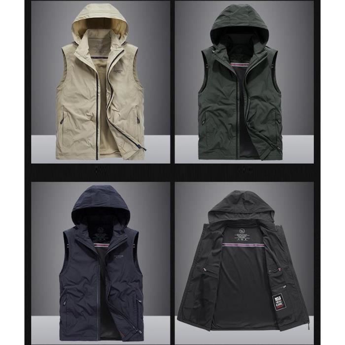 Gilet a shop capuche noir homme