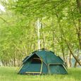 CONFO® Tente de camping camping en plein air 4 personnes anti-pluie crème solaire double couche ouverture rapide entièrement-3