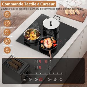 Plaque Vitrocéramique 3500W - Cuisson Rapide, Minuterie, Tactile - Pour Maison Ou Extérieur