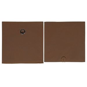 Cubes De Rangement Pliables Jubonexis – Tissu PU, 27x27x27 Cm – Poignées, Avec Inserts Carton – Pour étagères, Placards – Couleurs Orange, Gris, Blanc
