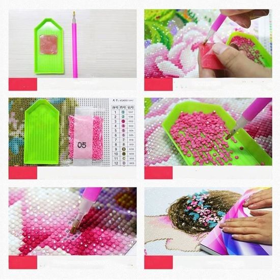 GLADFRESIT Kit D'accessoires De Peinture Diamant Plateau De