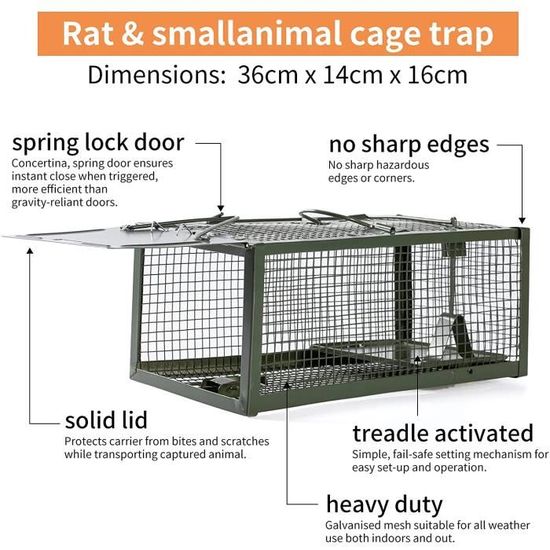 Piège à rats multi – Catch Cage – Sensibilité ajustable