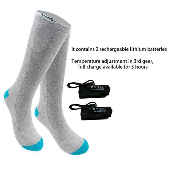 Cyclisme Pour Chasse Randonn/ée Camping Chaussettes De Ski /Électriques 2piles Rechargeables 5000mah /Élasticit/é Chauffe-pieds Usb Chauffage 360/° P/êche Chaussettes Chauffantes Pour Hommes Femmes