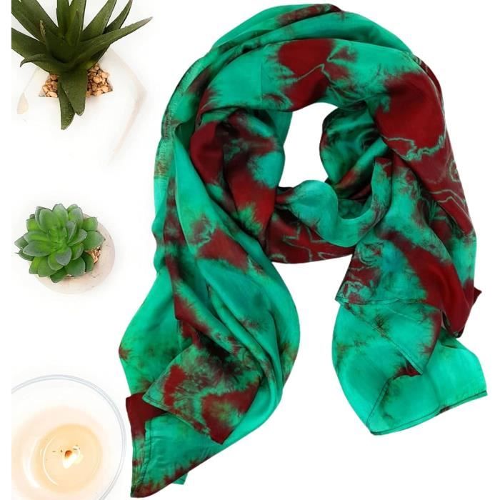 écharpe Dis 90x90cm Foulard En Laine 100% - 90x90 Cm - Noir Gris Rouge Foulard Motif Var