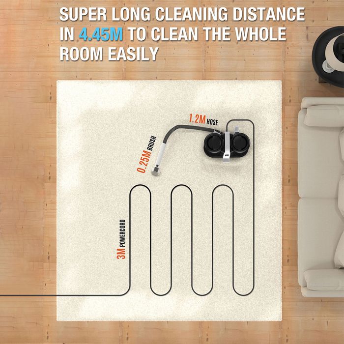 22 Kpa 600 W Appareil De Nettoyage Pour Tapis Et Coussins De Voiture Aspirateur Humide Pour Coussins Et Coussins De Canapé Nettoyeur De Tapis