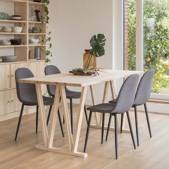 Pieds de table - ASTIGARRAGA - Modèle 2 - Pin massif - 64x5,8x75 cm ...