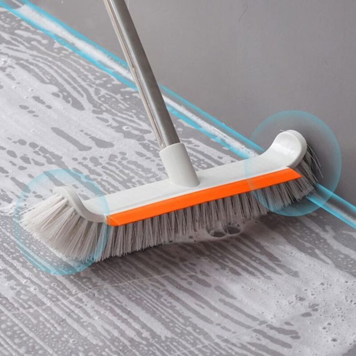 Balai brosse sol avec raclette - MHY® - Long manche 130 cm - Surface de ...