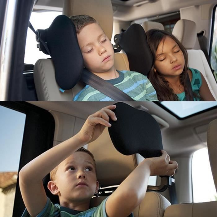 Oreiller de voiture pour enfants avec soutien de la tête et du cou, voiture  douce et confortable