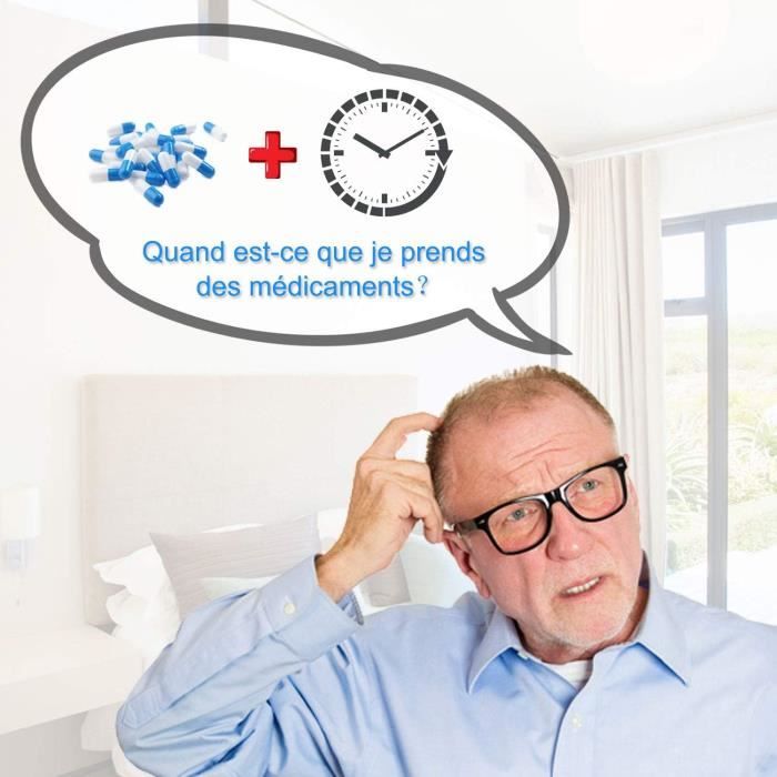 Jalleria 8 LCD Horloge Numérique Calendrier Avec Date, Jour Et Heure Alzheimer Cest Pour Les Parents Grands Parents Et Enfants White 76651695