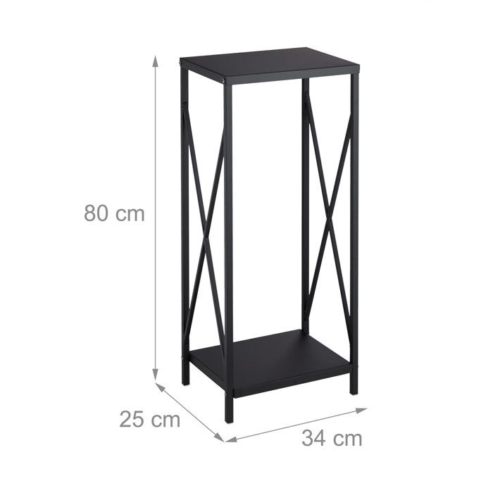 YUENFONG Étagère De Cheminée Étagère à Bûches Intérieure En Métal Noir