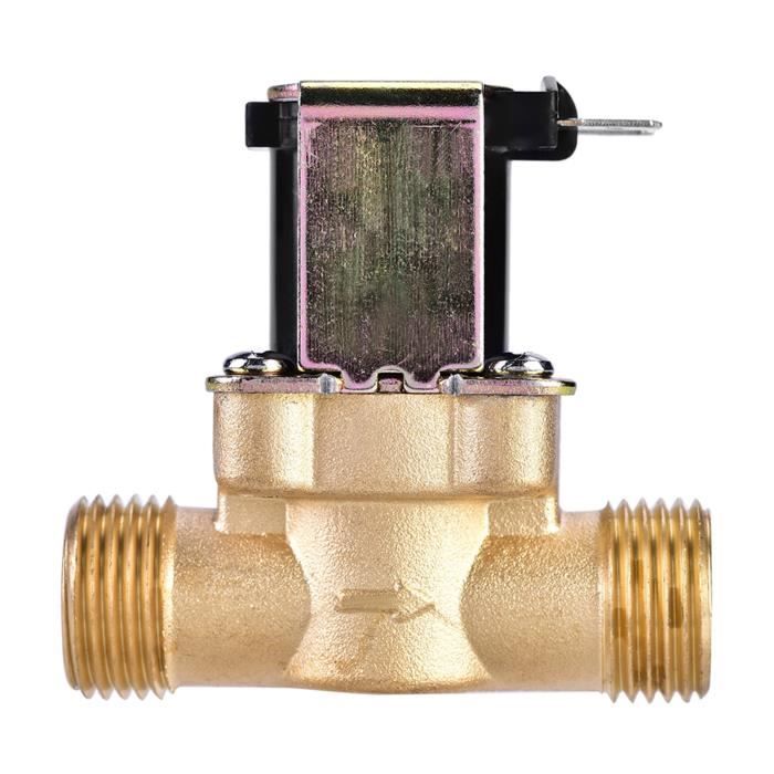 Électrovanne 220V 3/4" Normalement Fermée En Alliage De Zinc - Vanne Électromagnétique NC Pour Eau, Air, Gaz Et Huile