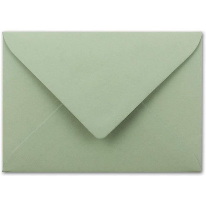 Lot de 50 enveloppes B6 - 17,5 x 12,5 cm - Vert eucalyptus - Fermeture  humide avec rabat pointu - 120 g-m² - Pour mariage, [126] - Cdiscount  Beaux-Arts et Loisirs créatifs
