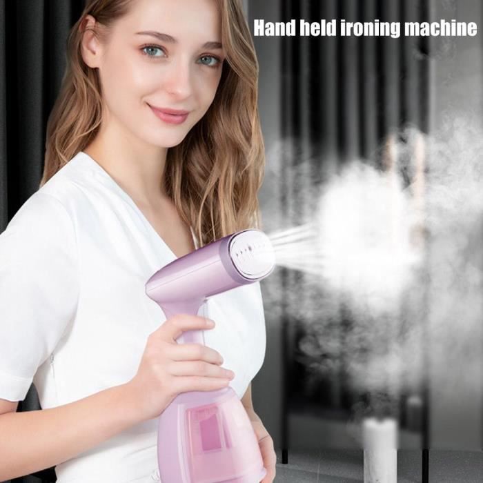 Machine à repasser Défroisseur vapeur à main rose 1500W 350ML Steamer  Portable pour Vêtements