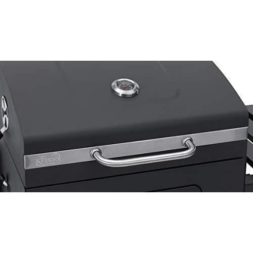 Tepro Toronto Click Barbecue Charbon Anthracite/Inox - Polyvalent Et Mobile