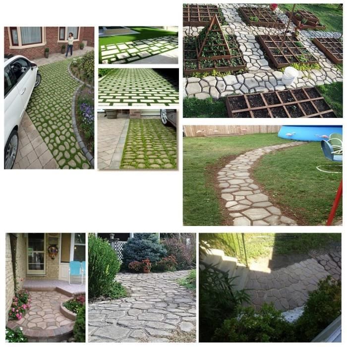 FTVOGUE Moule Pavé Béton Tortues - Pierres Pour Jardin, Pelouse Et Chemin - Moule Tremplin Réutilisable