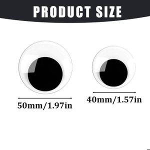 Yeux Mobiles Adhésifs Fixo Kids - 70 Pièces, 8 Mm, Noir, Pour Bricolage Et Décoration - 3