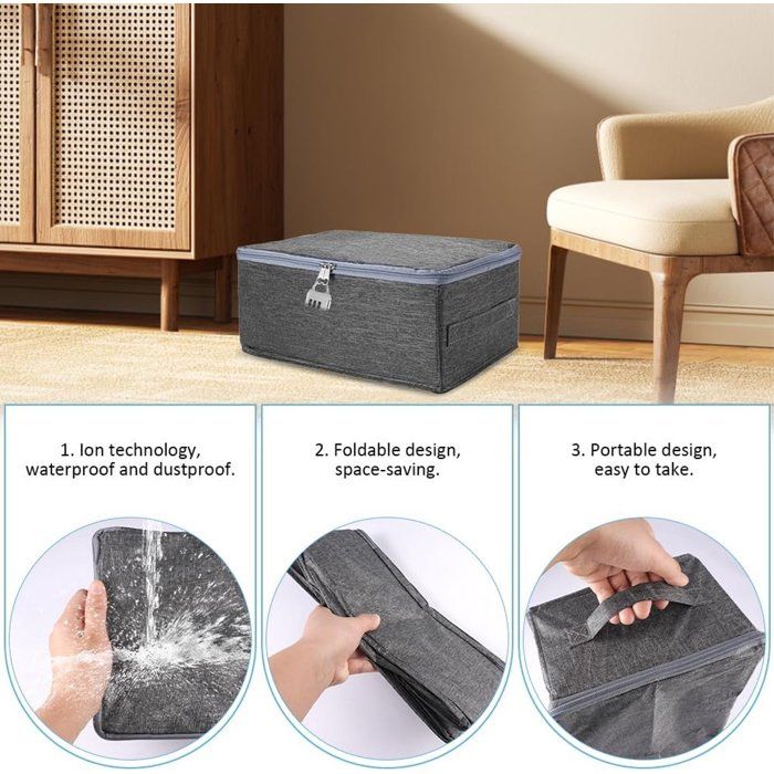 Boîte pliable de 40 x 30 x 25 cm pour vêtements avec fenêtre étoiles Boîte pliable de 40 x 30 x 25 cm pour vêtements avec fenêtre étoiles