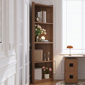 Bureau d'angle avec rangements coloris blanc et naturel - LILEUL