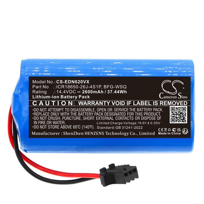 CS-EDN620VX Batterijen 2600mAh compatibel met [DEEBOT