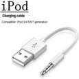 Cable Adaptateur USB 3,5 mm Jack Data Chargeur Recharge Pour Apple iPod Shuffle 3/4/5/6/7 Generation-0